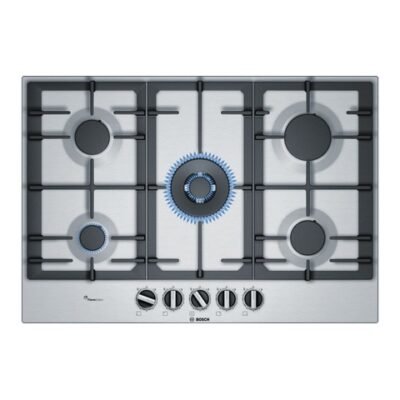 Bosch 5 Gas Stainless Steel Hob – 75 CM